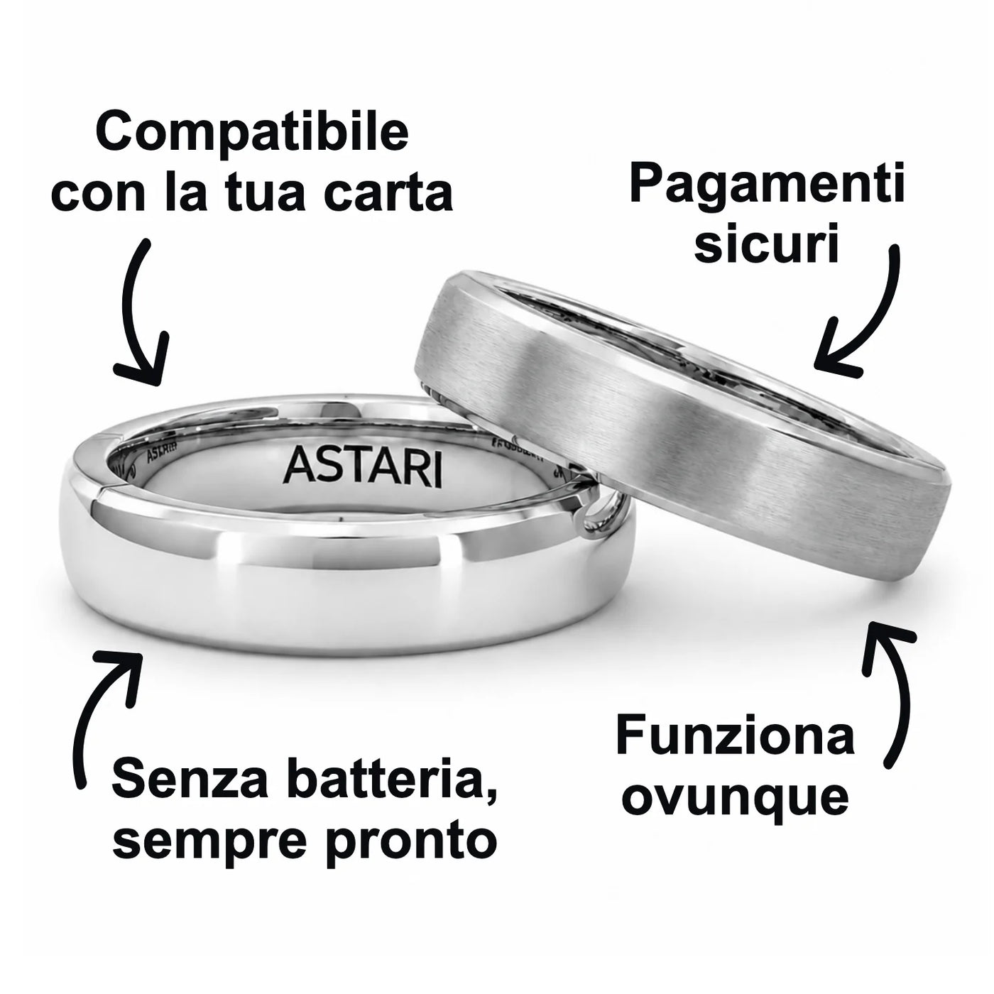Anello di pagamento in metallo argento | Atlantis