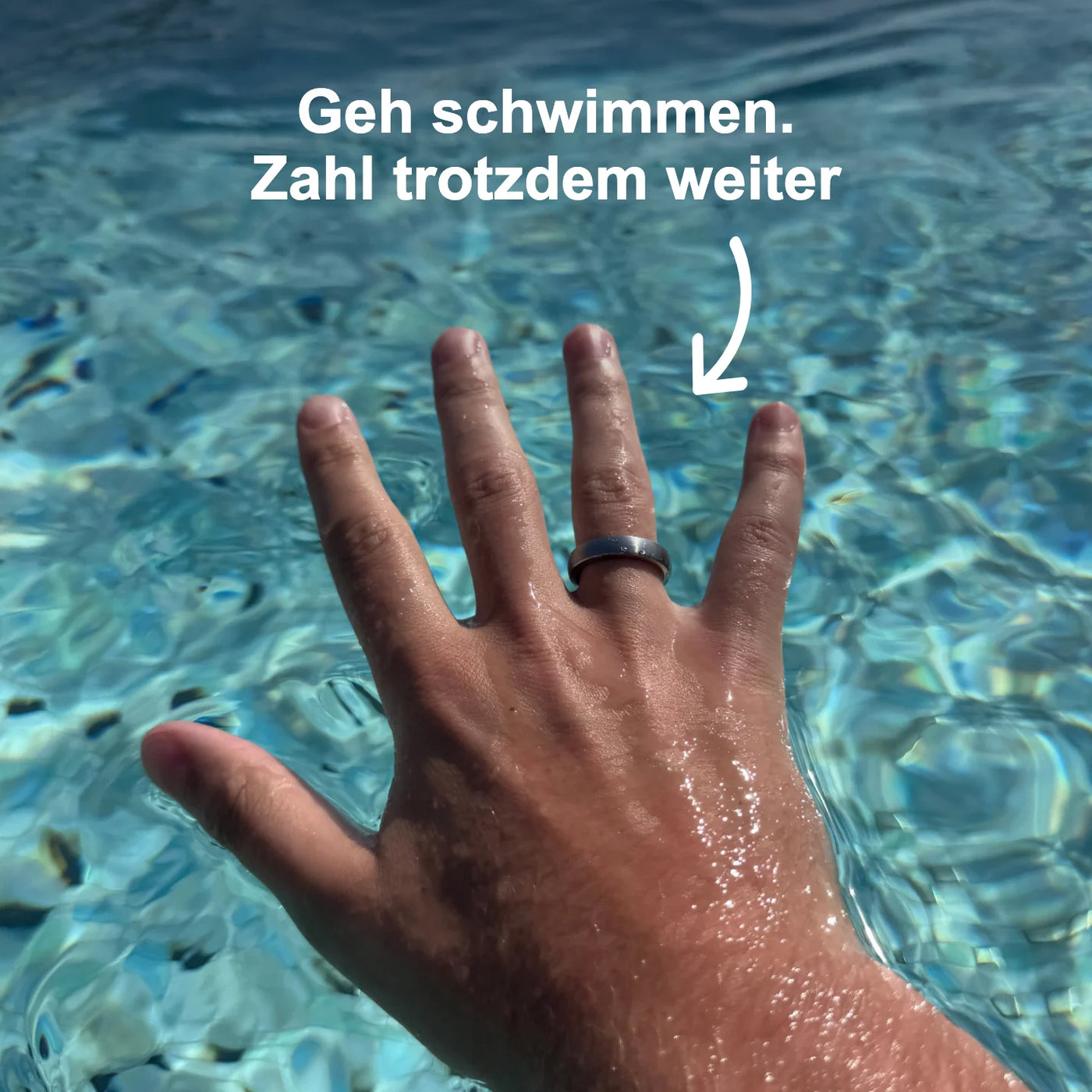 Silberner Keramik-Zahlungsring | Atlantis