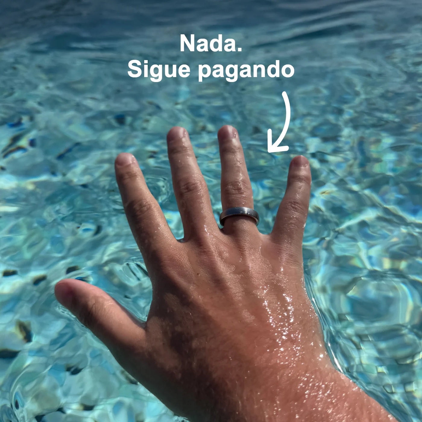 Anillo de pago de cerámica plateada | Atlantis
