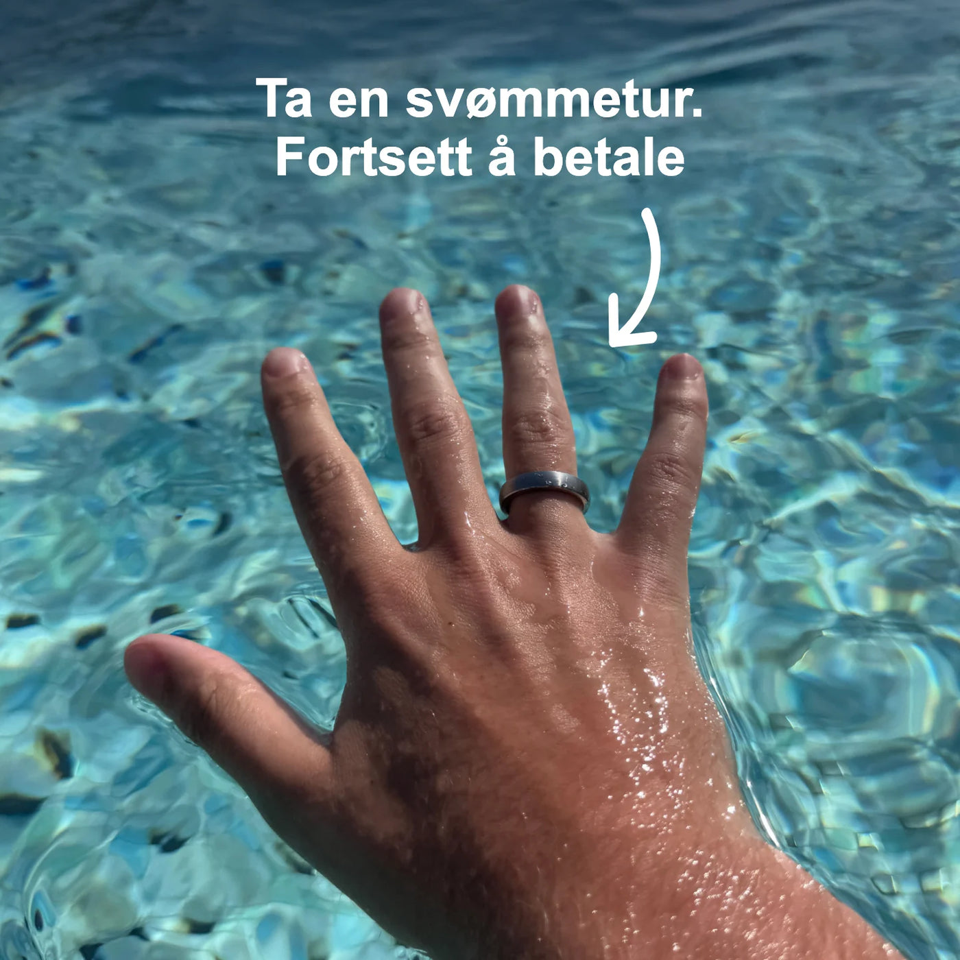 Sølvfarget keramisk betalingsring | Atlantis