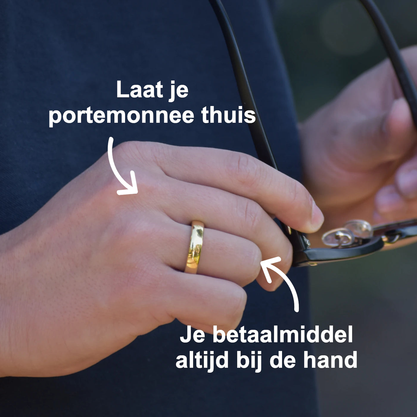 Gouden metalen betaalring | Atlantis
