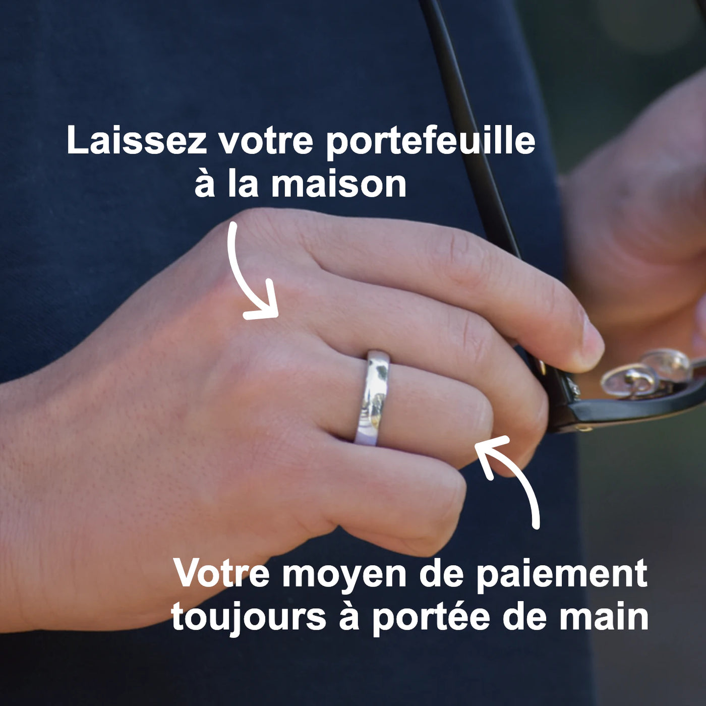 Bague de paiement en métal argenté | Atlantis