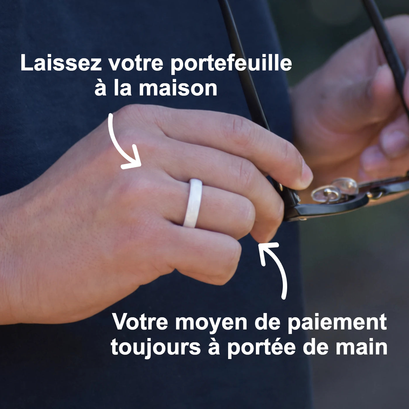Bague de paiement en céramique blanche | Atlantis
