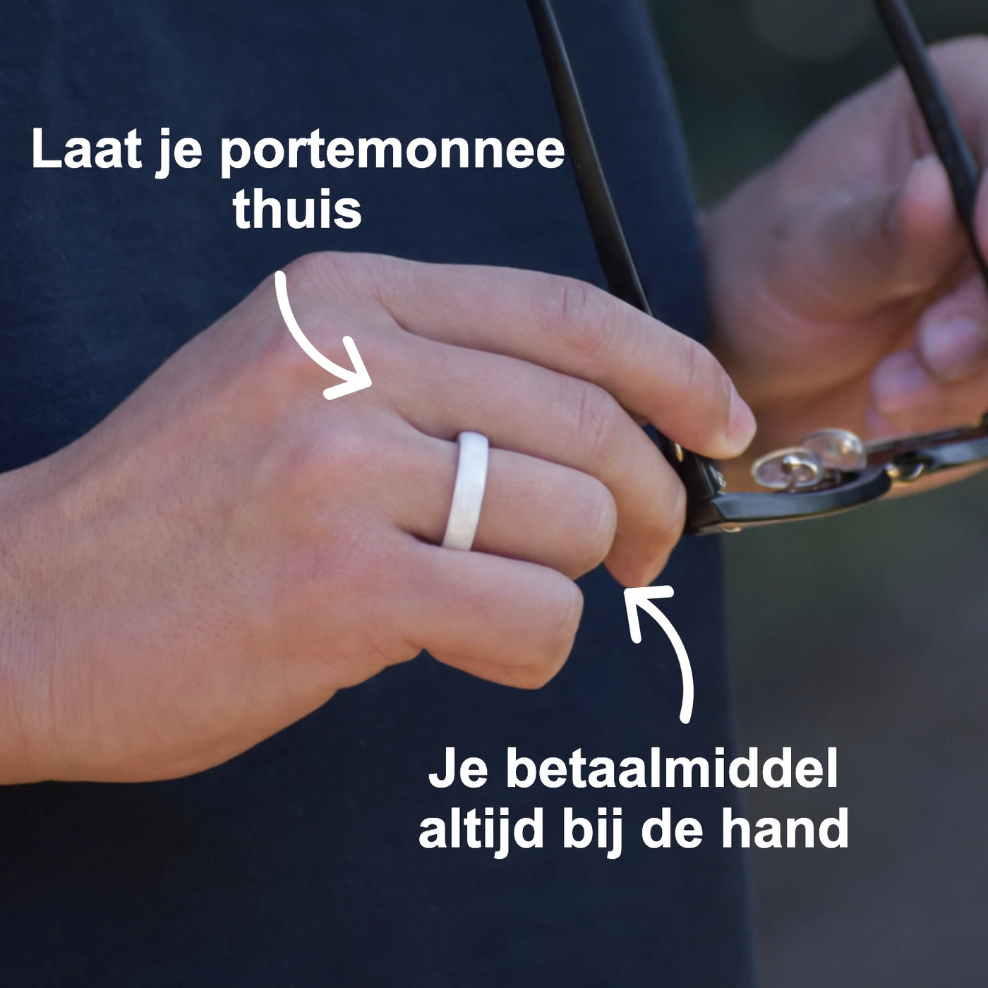 Witte keramische betaalring | Atlantis