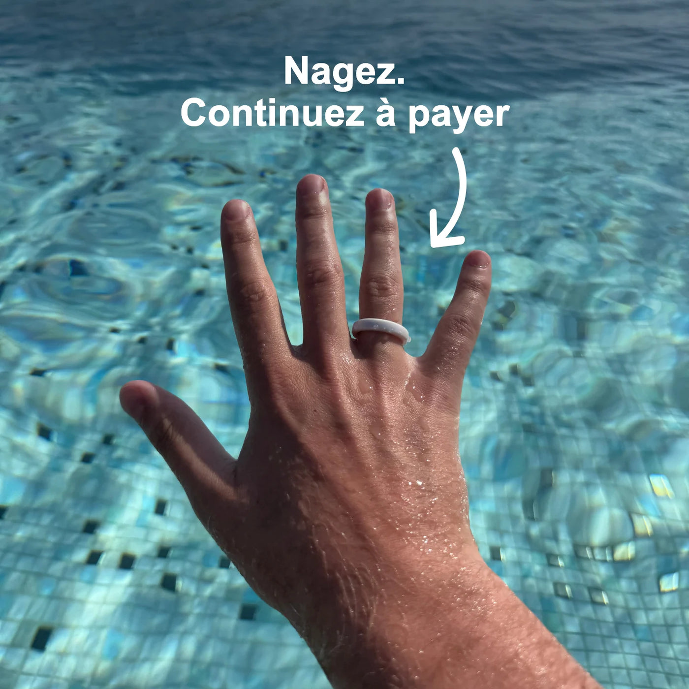 Bague de paiement en céramique blanche | Atlantis