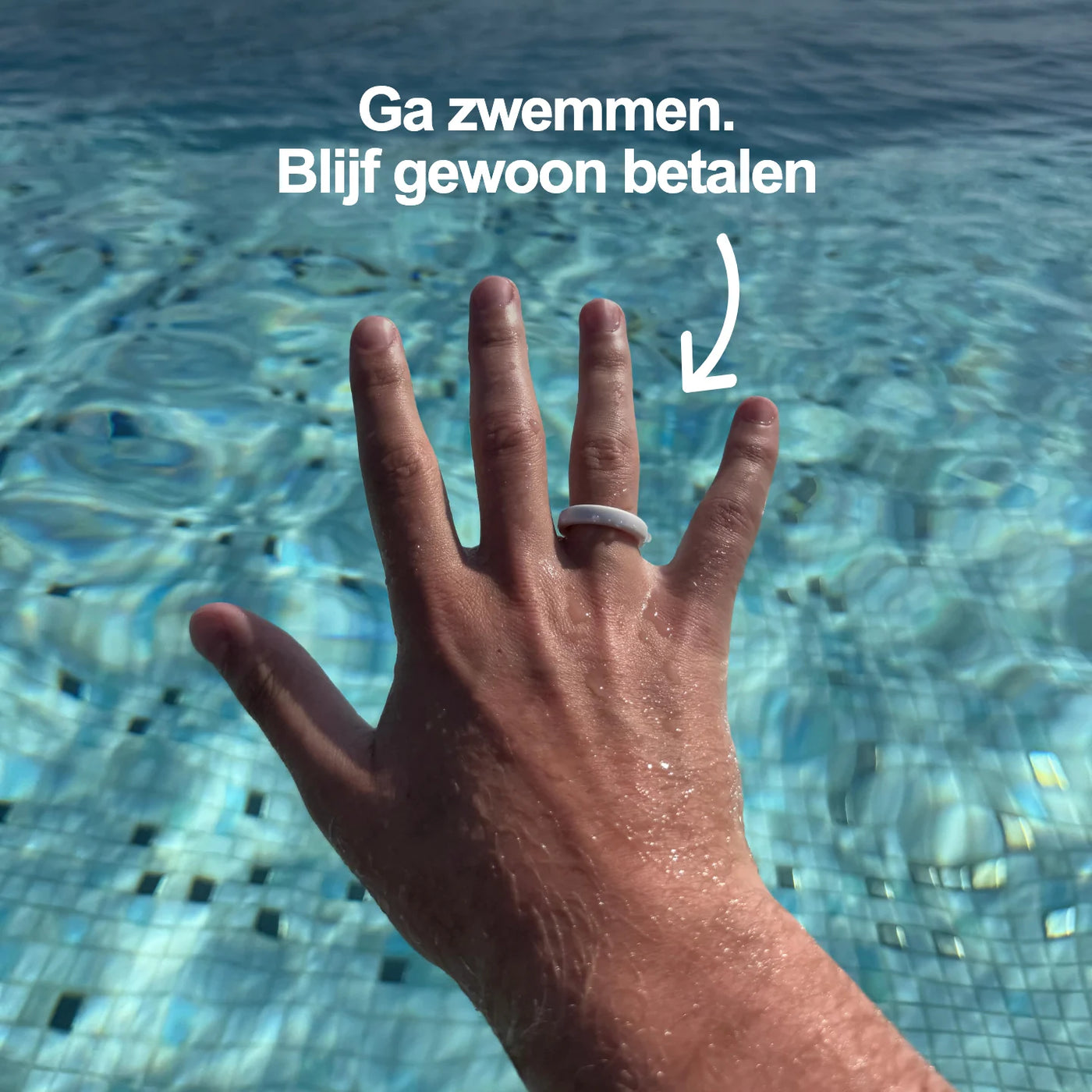 Witte keramische betaalring | Atlantis