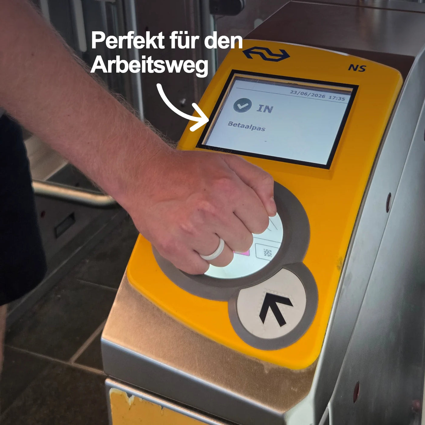 Weißer Keramik-Bezahlring | Atlantis
